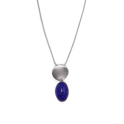 Blue glass stone necklace by Fo.Be